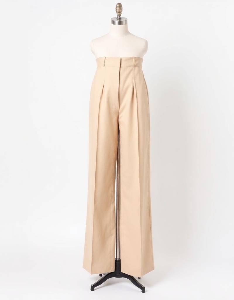 Pleated Wide-Leg Trouser